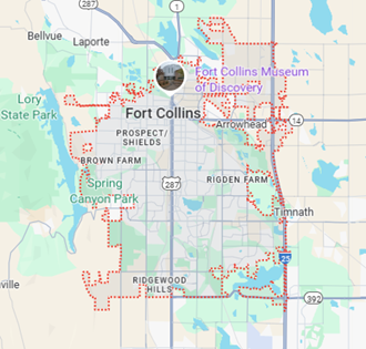 Fort Collins Service Area Map